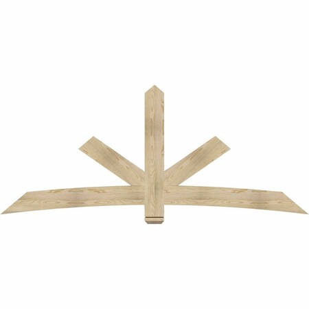 Ekena Millwork Alberta Rough Sawn Timber Gable Bracket, Douglas Fir, 96"W x 40"H x 2"D x 6"F, 10/12 Pitch GBW096X40X0206ALB00RDF